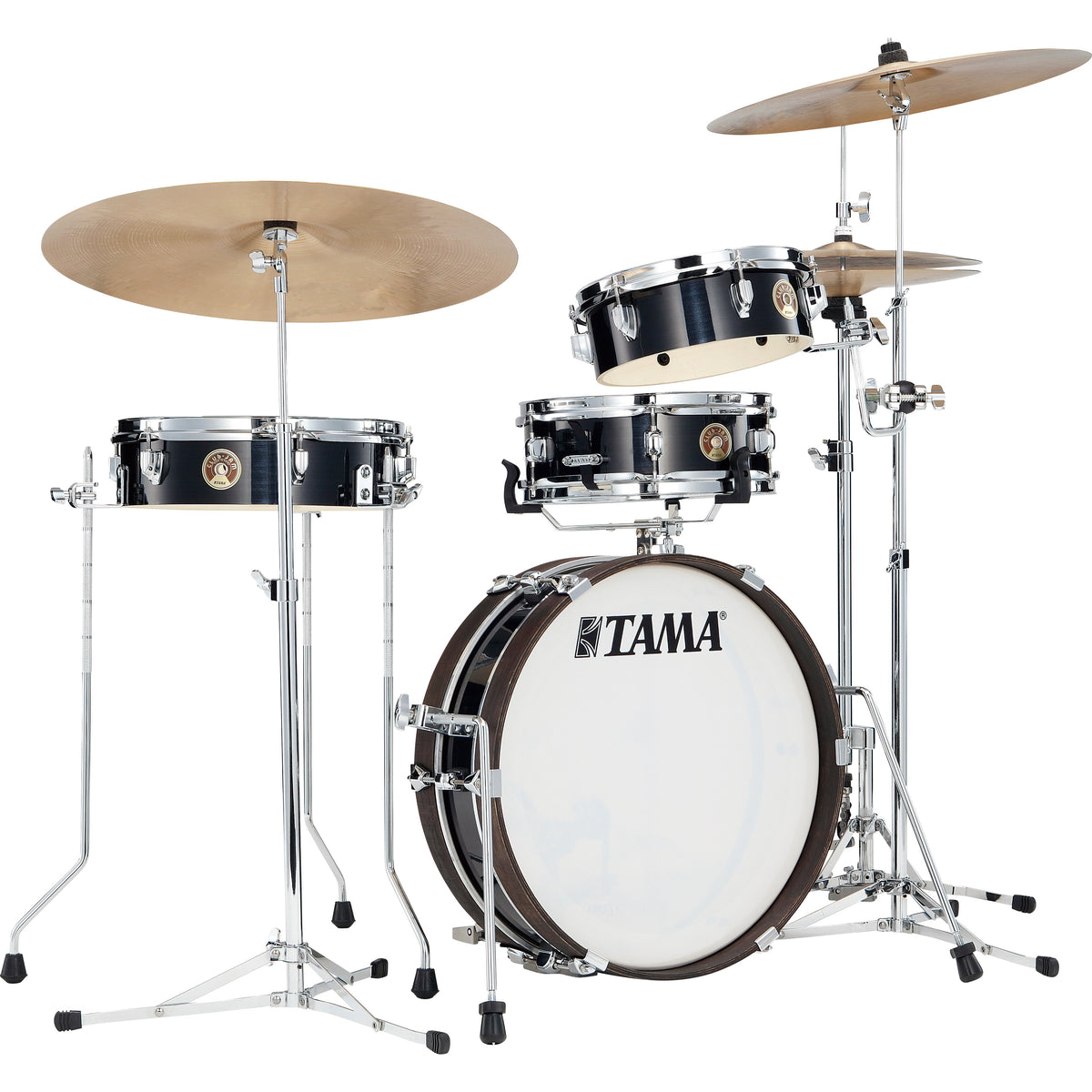 Tama Club Jam Pancake 4-piece Drum Set Shell Pack - 18" Bass Drum - Hairline Black