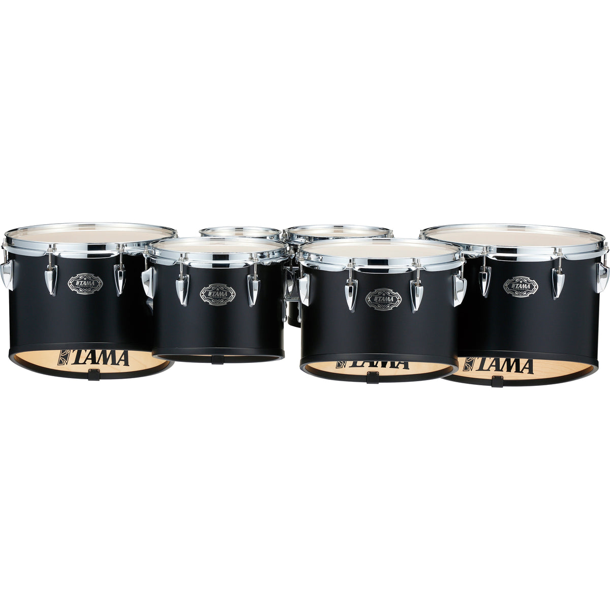 Tama Fieldstar Rudiment Sextet Marching Tenor Drum Set - 6"/8"/10"/12"/13"/14" - Deep - Satin Black