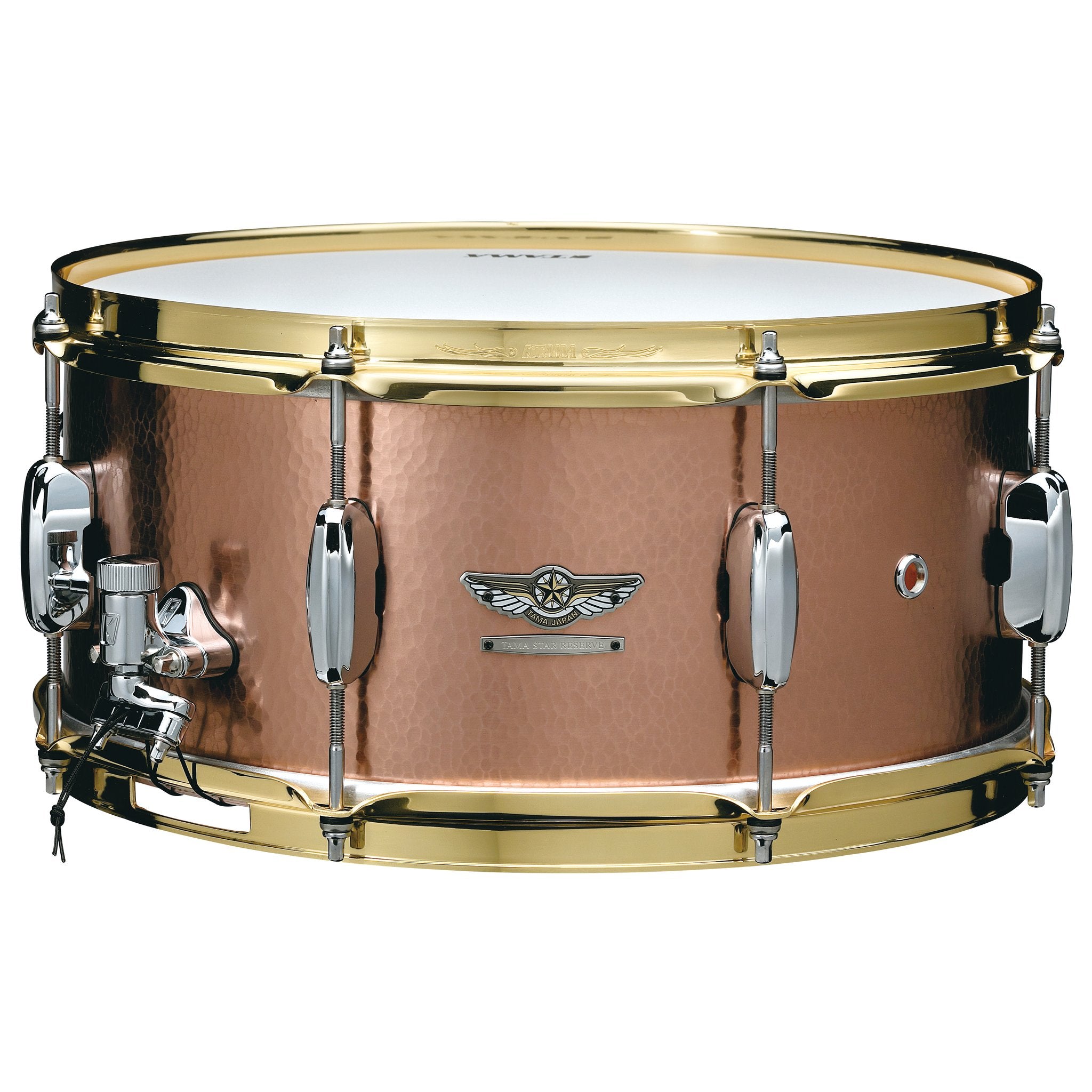 Tama Star Reserve Hammered Copper Snare Drum 14x6.5 tcs1465h