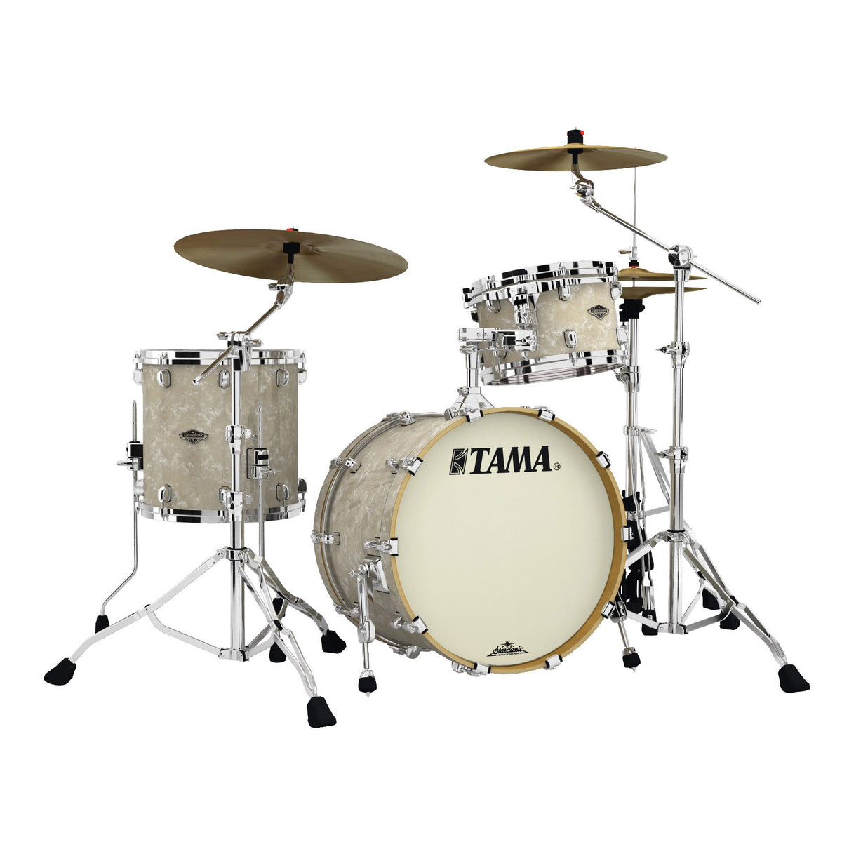 Tama Starclassic Walnut Birch 3-piece Drum Set Shell Pack - 20" Bass Drum - Vintage Marine Pearl