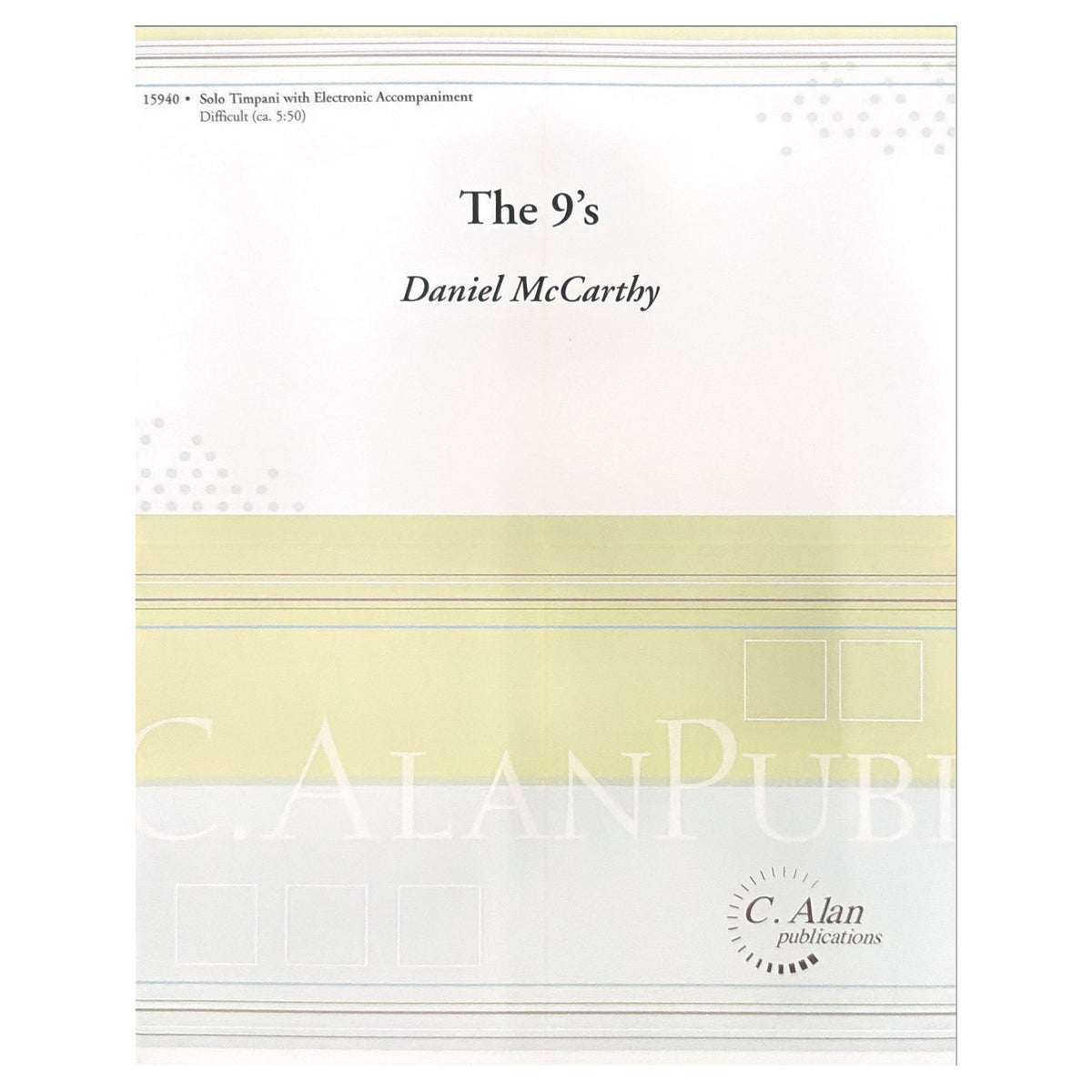 The 9's by Daniel McCarthy Timpani Solo cover page