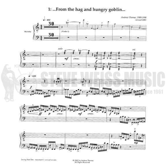 Thomas, A.-Loving Mad Tom (Marimba part ONLY)-M/PN