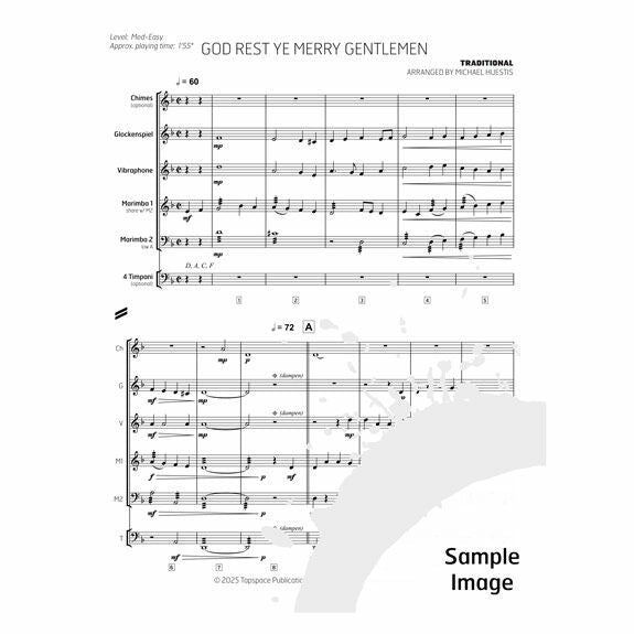 Traditional-God Rest Ye Merry Gentlemen arr. Huestis (SP)-B/V/opt. C/M/opt. 4T
