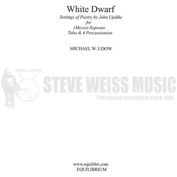 Udow-White Dwarf (Perc. ens. verson) (SP)-P/MVX/TU/B/V/2M /p