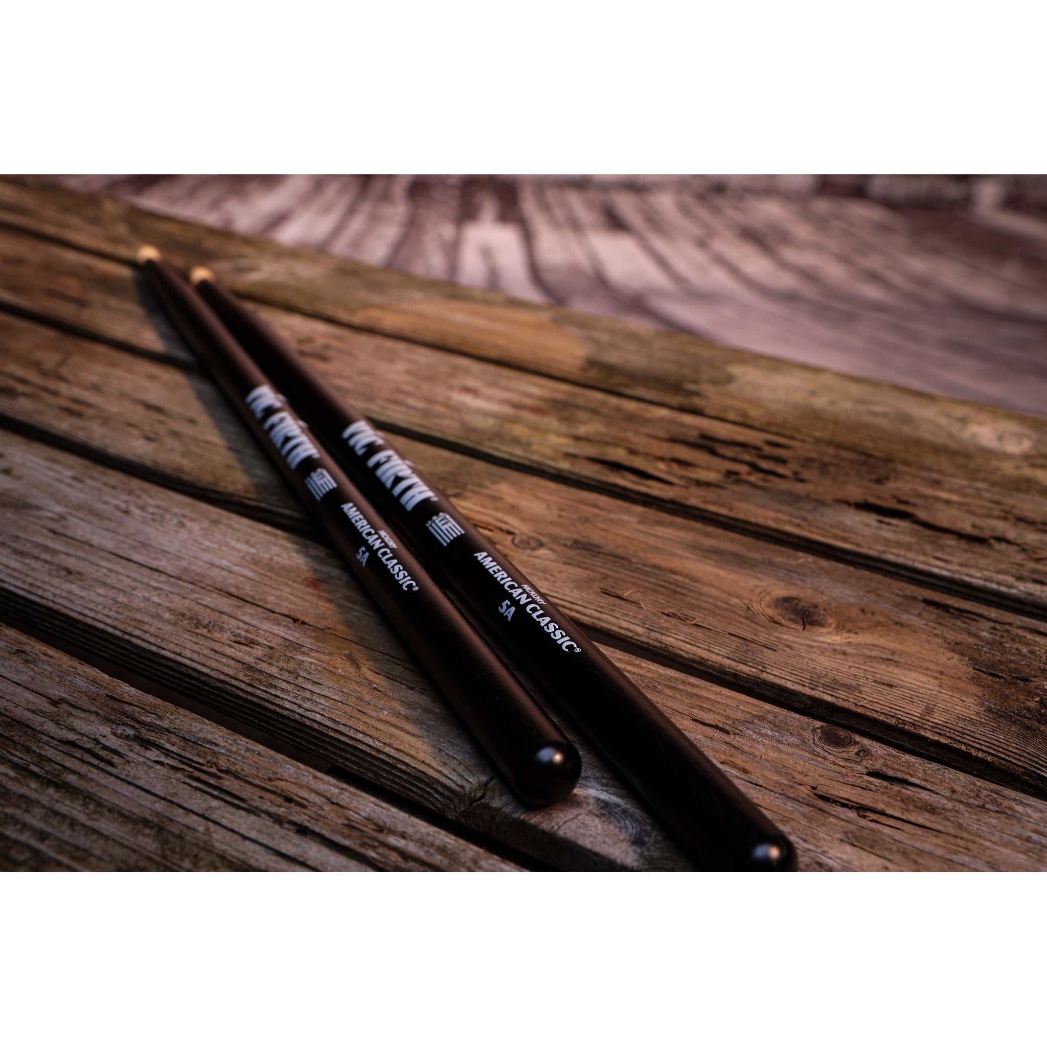 Vic Firth American Classic 5AB Black Drumsticks - Wood Tip - Image 7
