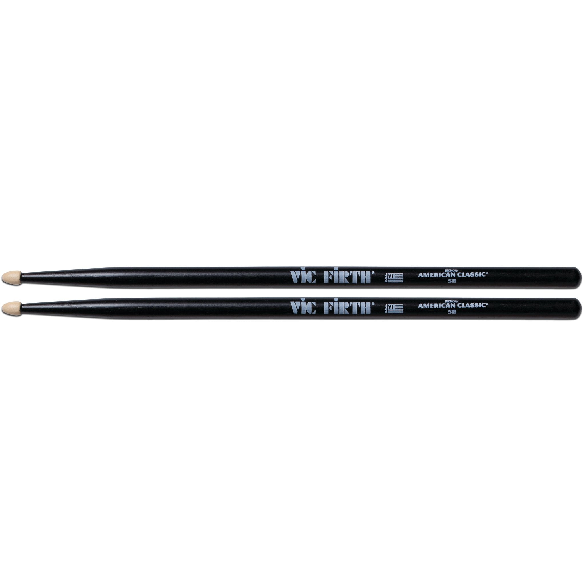 Vic Firth American Classic 5BB Black Drumsticks - Wood Tip - Image 1