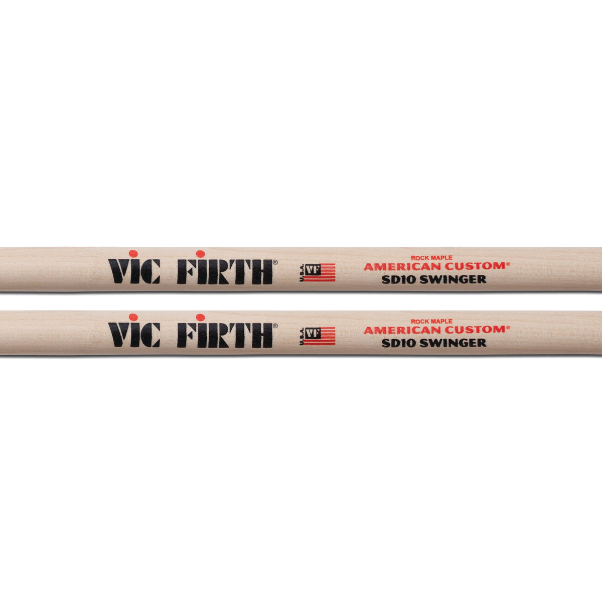 Vic Firth American Custom SD10 Drumsticks - Swinger - Image 2