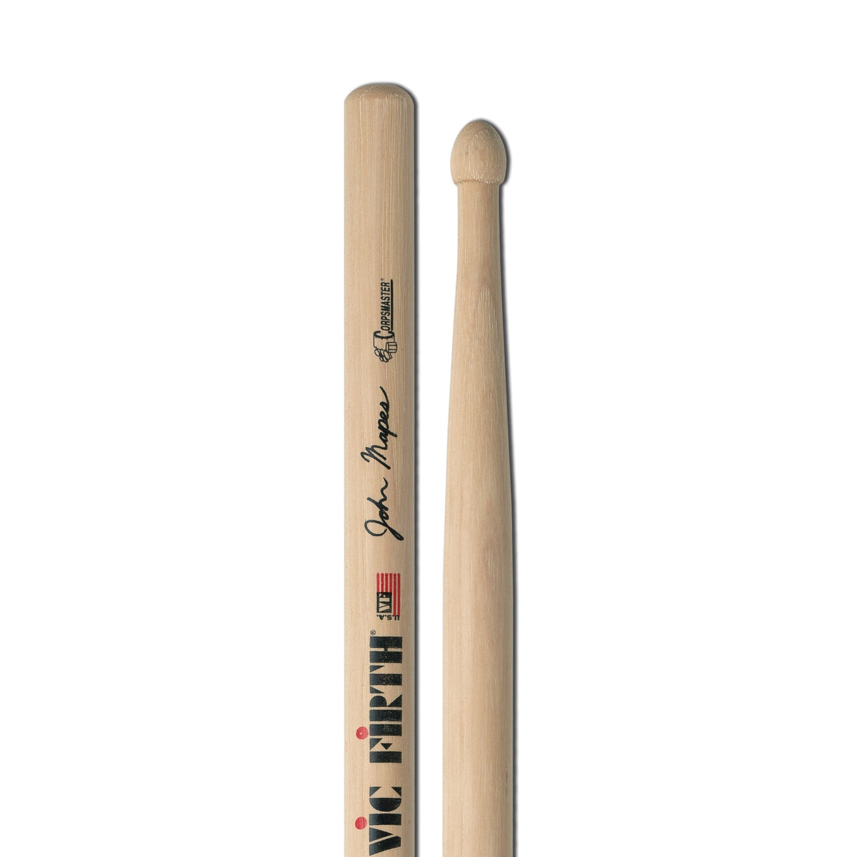 Vic Firth Corpsmaster John Mapes Snare Drum Sticks - Wood Tip - Image 3