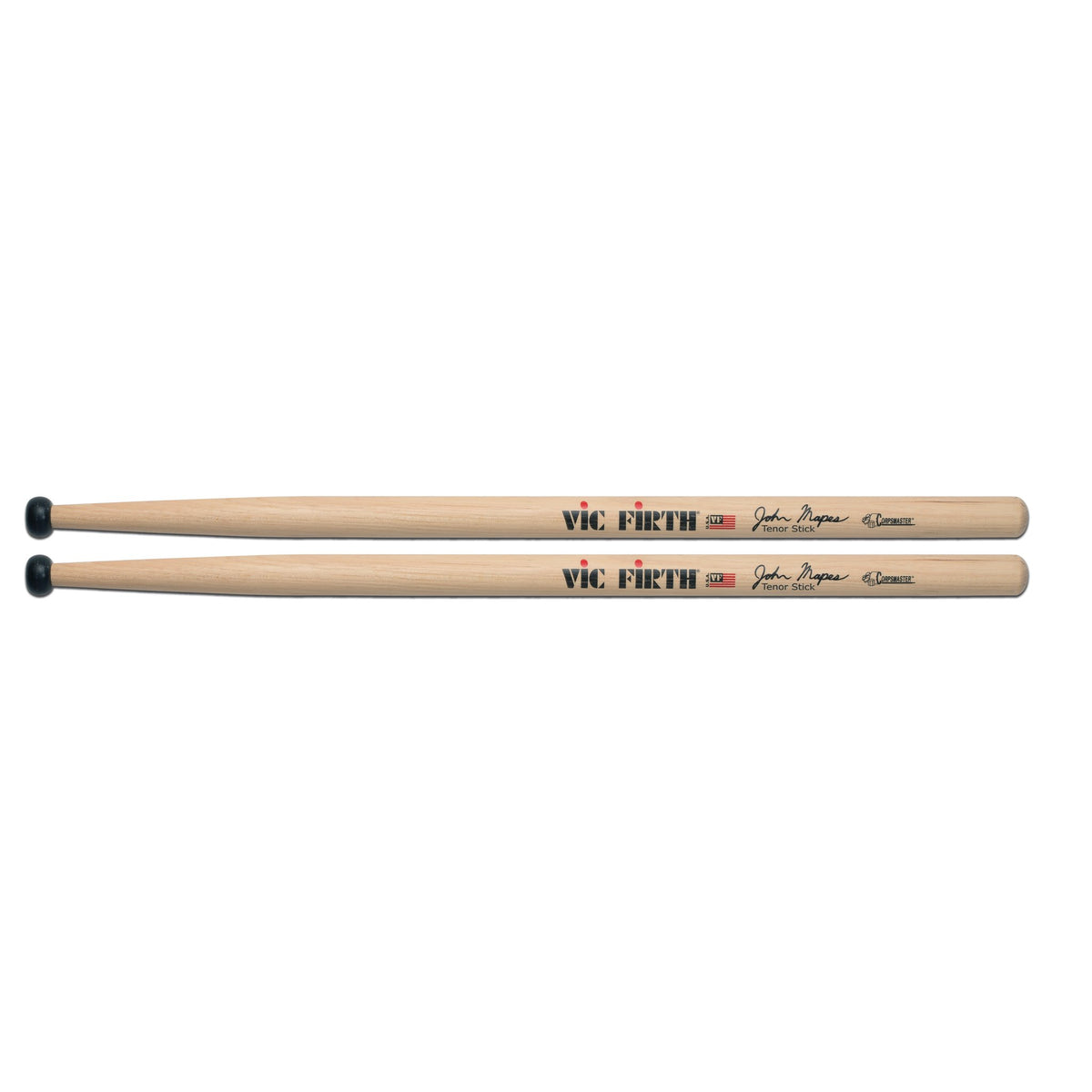 Vic Firth Corpsmaster John Mapes Tenor Sticks - Nylon Tip - Image 1