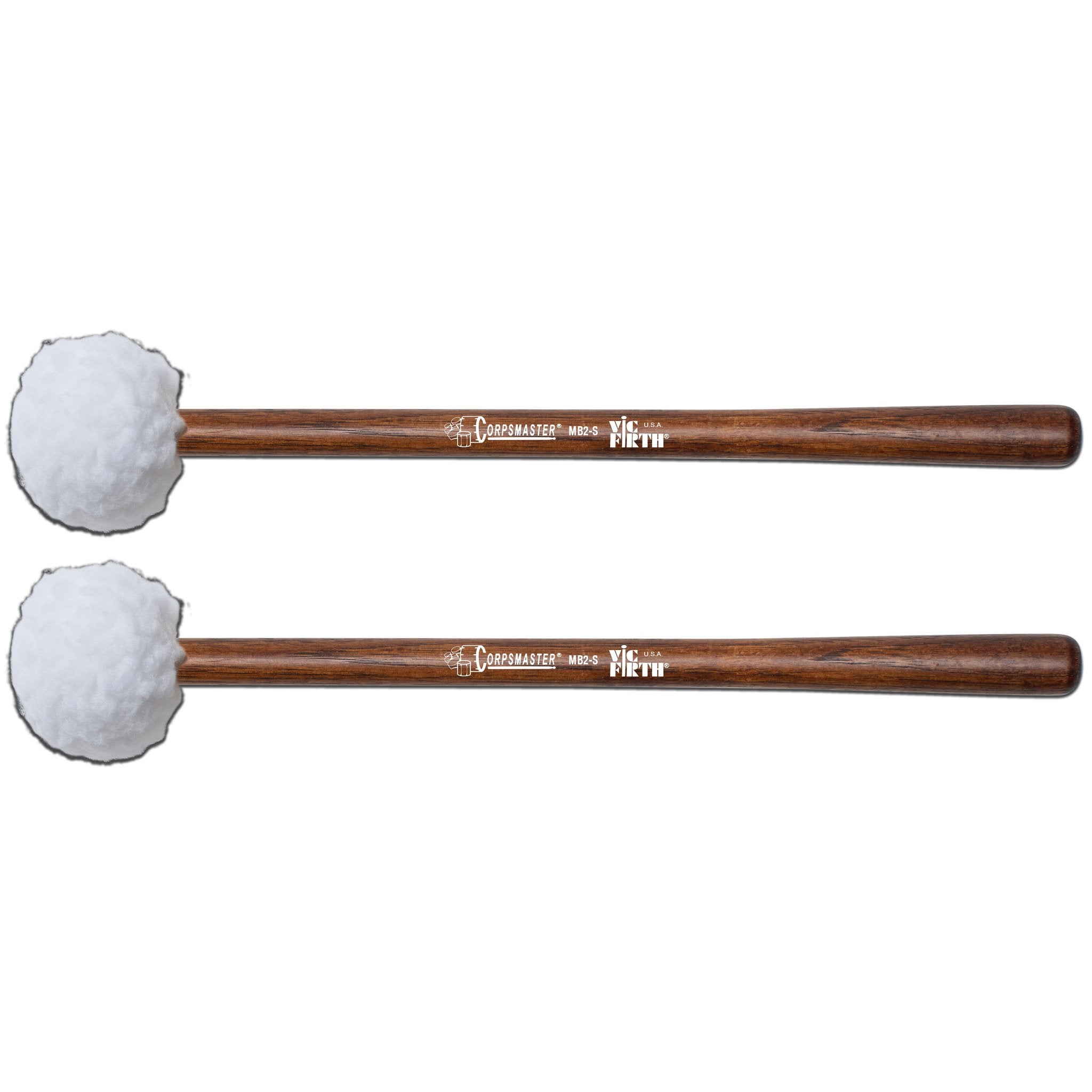 Vic Firth Corpsmaster MB2S Soft Bass Drum Mallets - Medium - Image 1