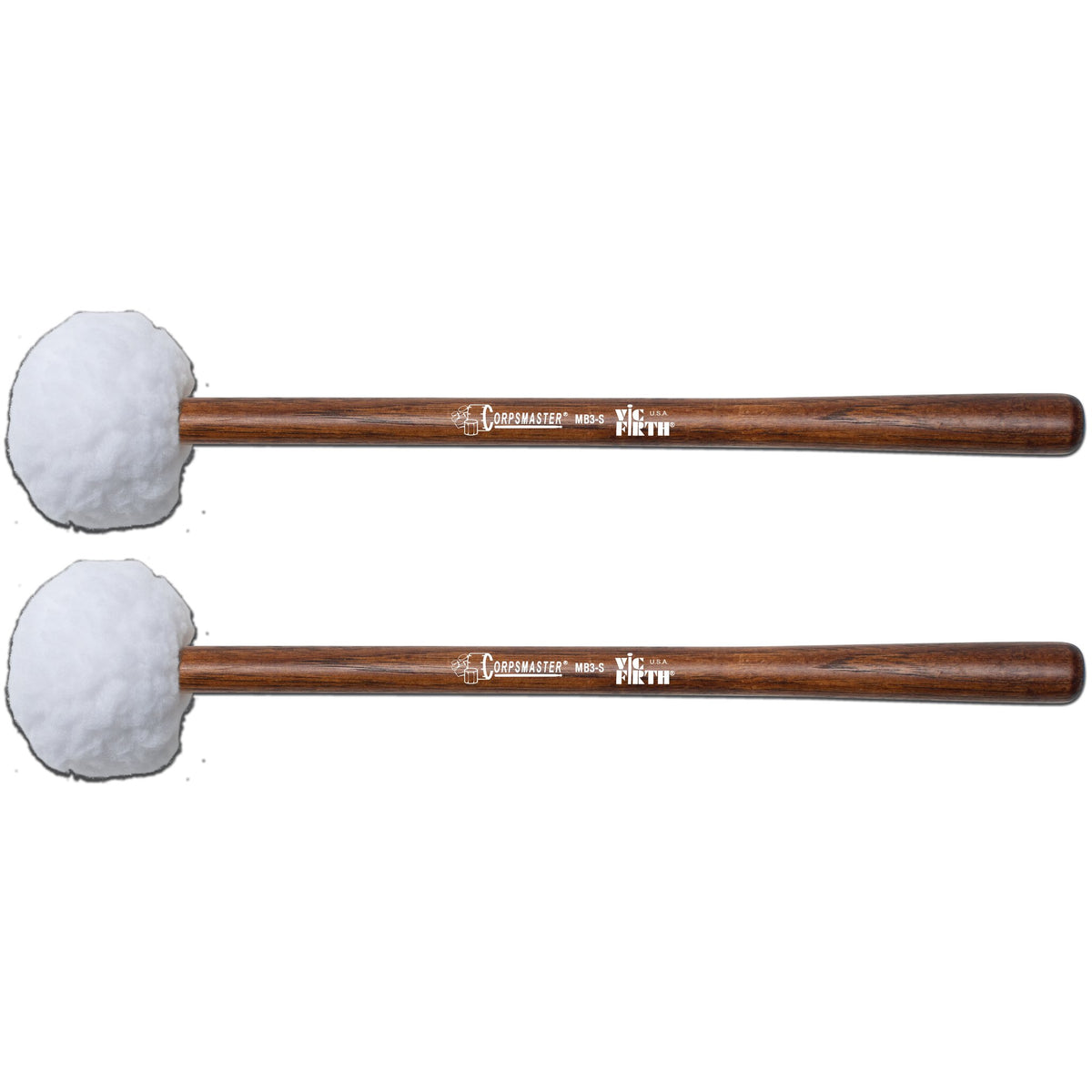 Vic Firth Corpsmaster MB3S Soft Bass Drum Mallets - Large - Image 1