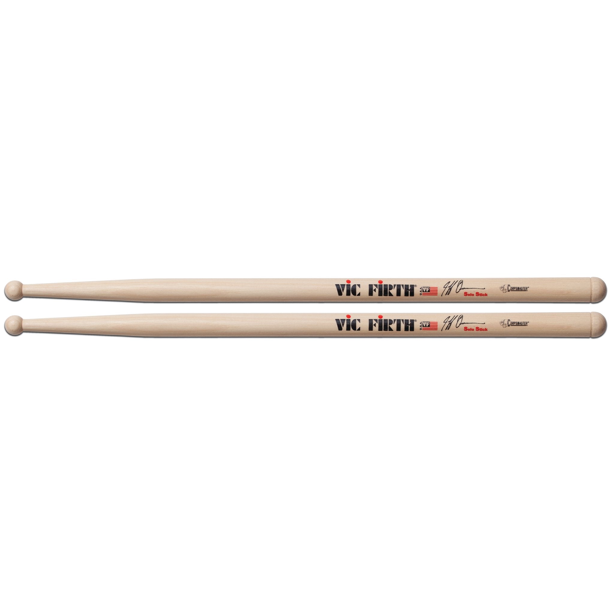 Vic Firth Corpsmaster Signature Snare Drumsticks - Jeff Queen Solo - Image 1