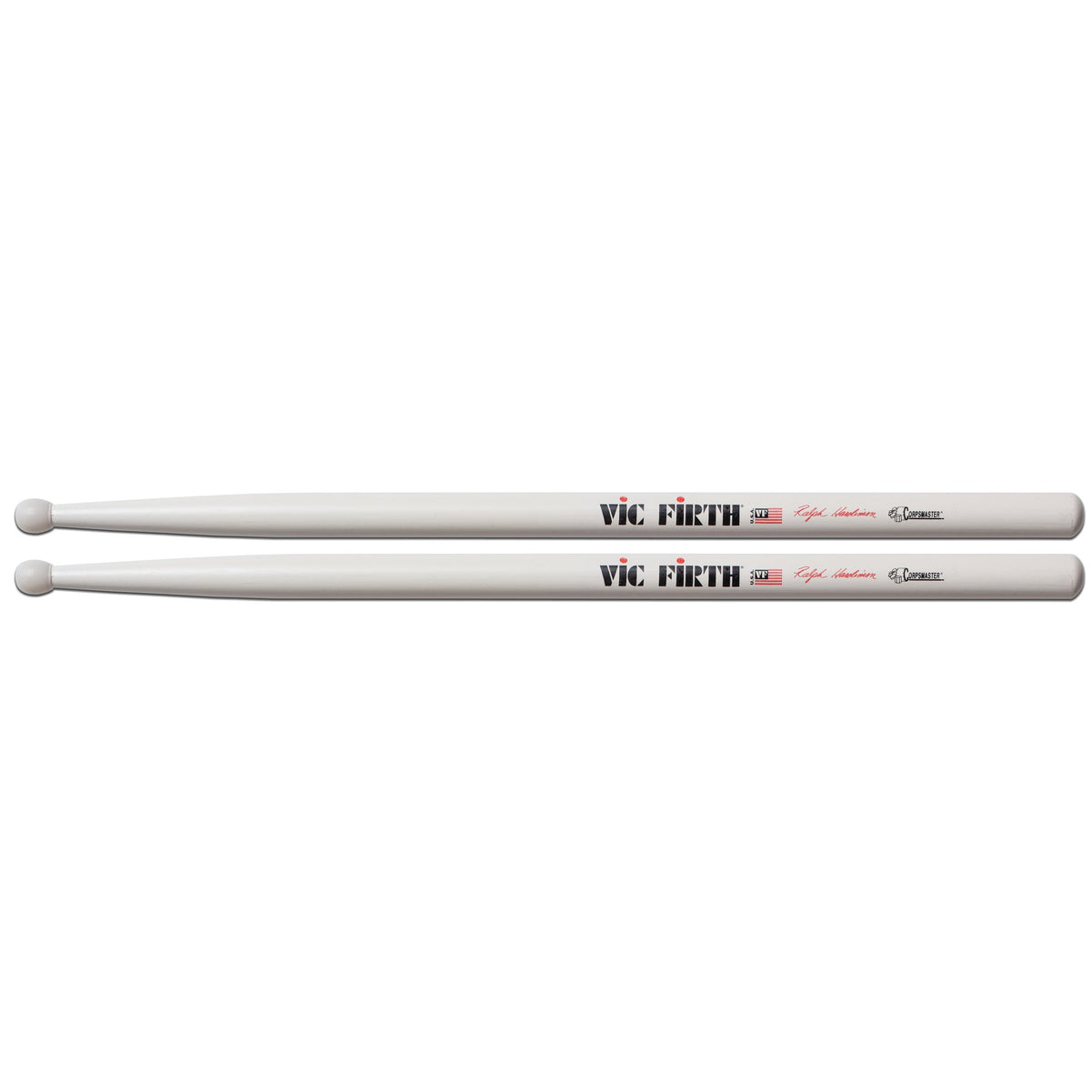 Vic Firth Corpsmaster Signature Snare Drumsticks - Ralph Hardimon Nylon - Image 1