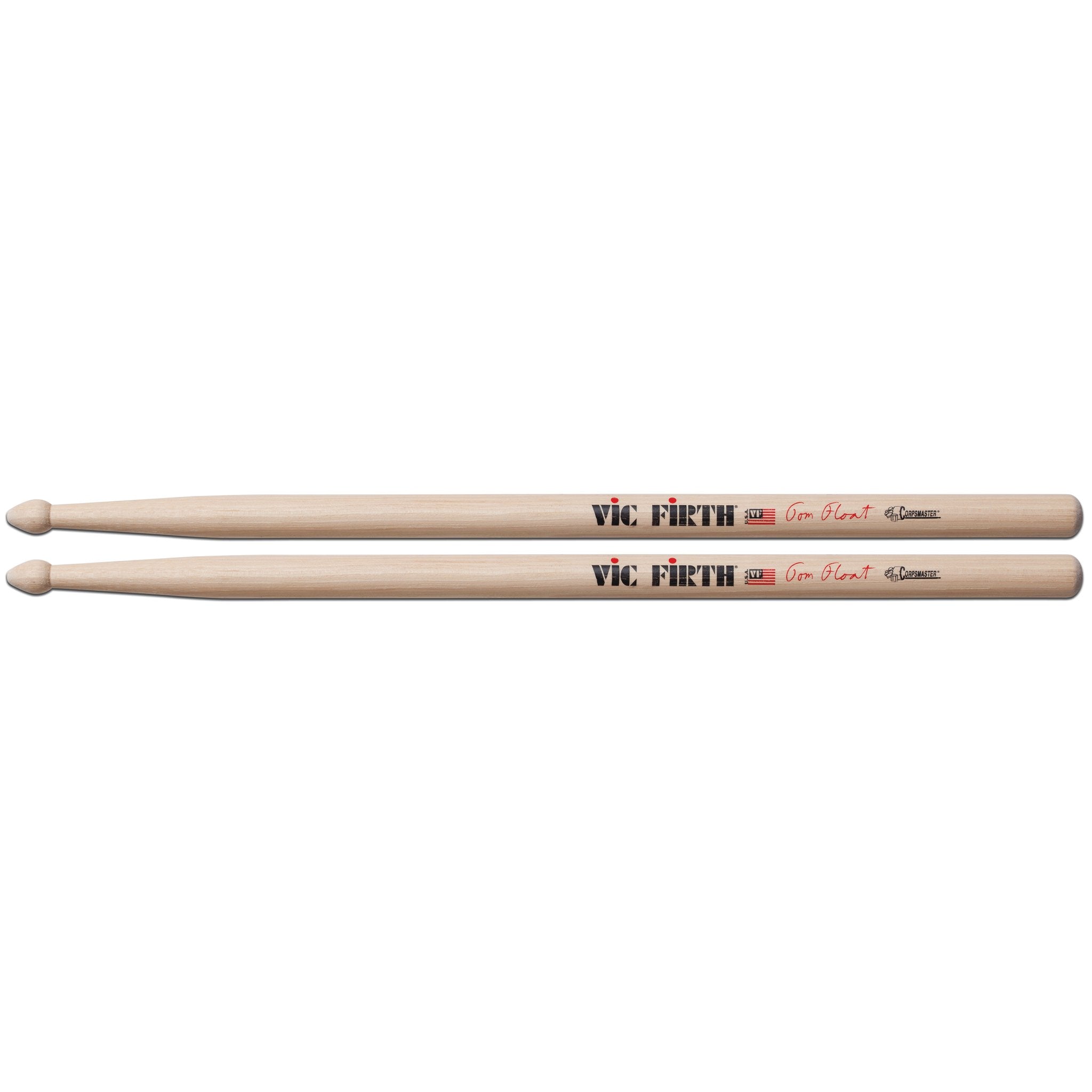 Vic Firth Corpsmaster Signature Snare Drumsticks - Tom Float - Image 1