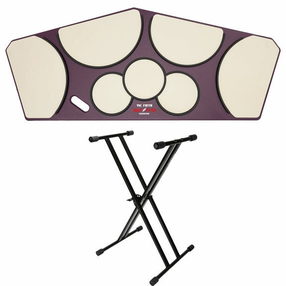Vic Firth Heavy Large Quadropad with Rims & X-Stand Bundle