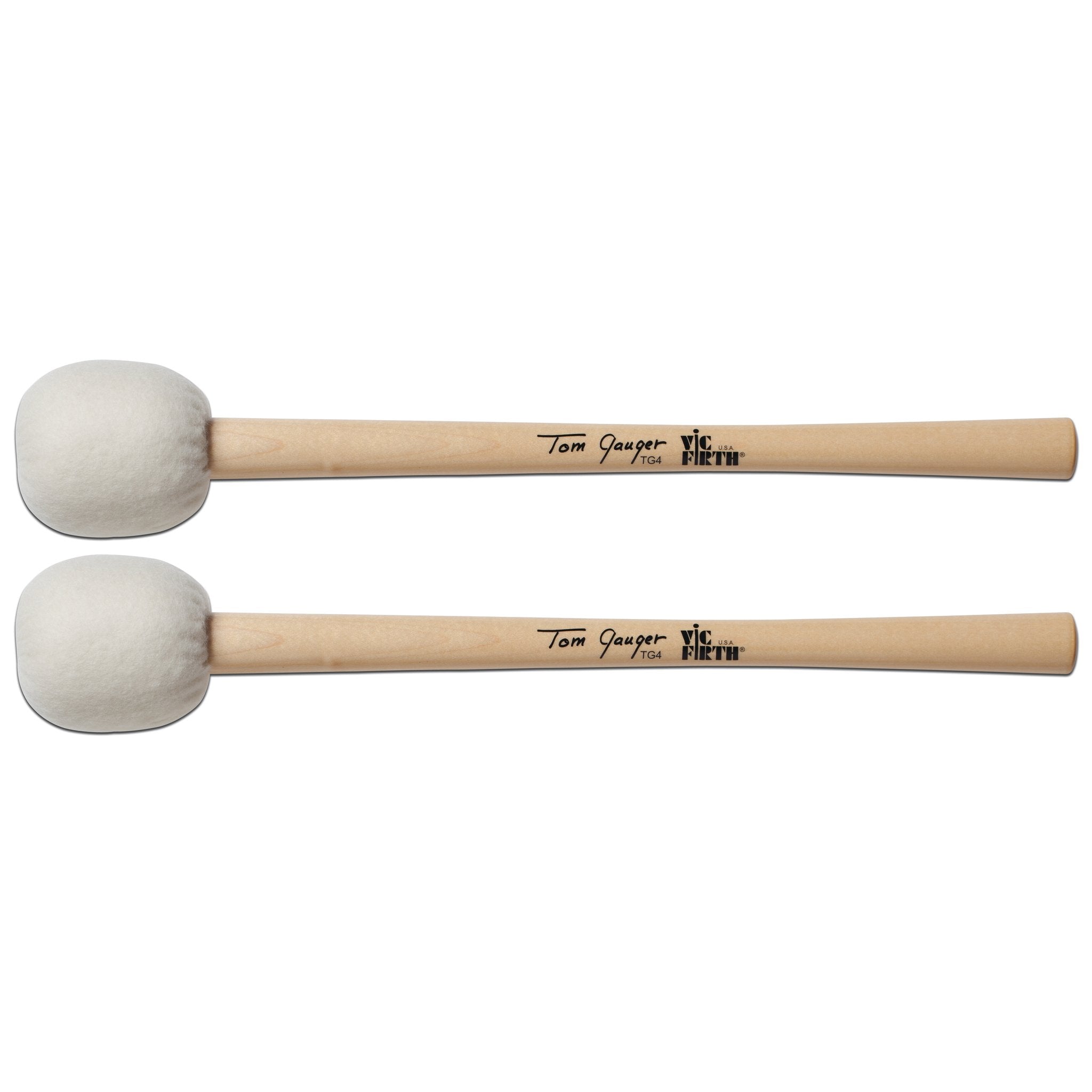 Vic Firth Tom Gauger TG04 Bass Drum Mallets - Rollers (pair) - Image 1