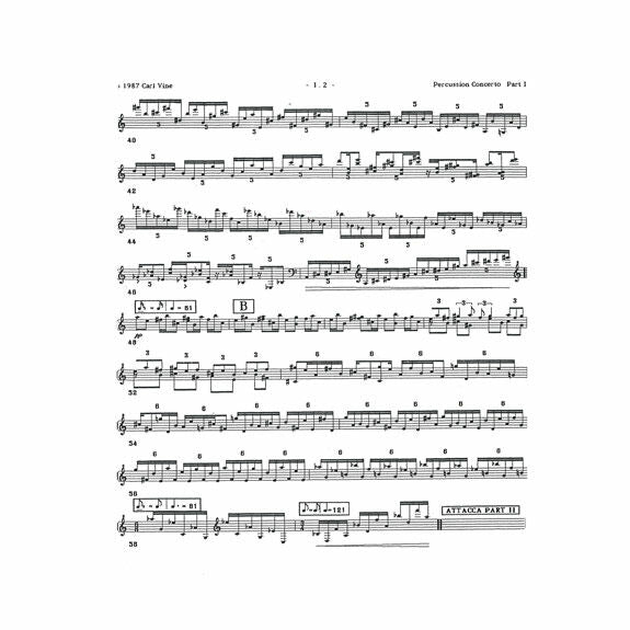 Vine-Percussion Concerto-(Solo Part)-M/X/Cro/P Orch or Tape