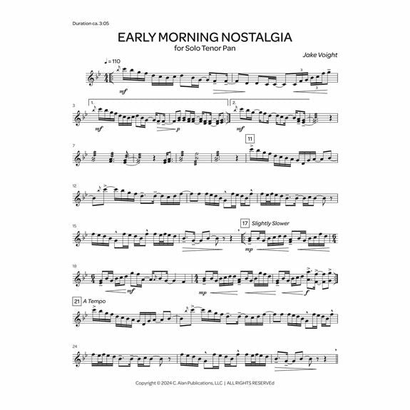 Voight-Early Morning Nostalgia-Tenor steel pan