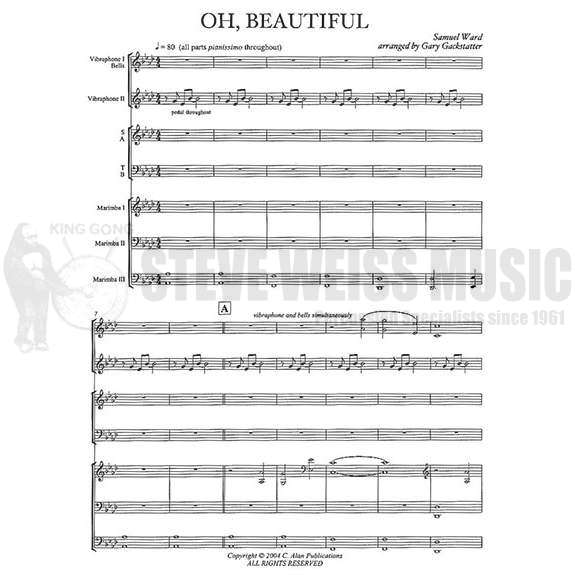 Ward-Oh, Beautiful arr. Gackstatter B/2V/3M/SATB Choir SP