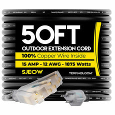 Weiss 50ft Extension Cord - Triple Outlet - Black