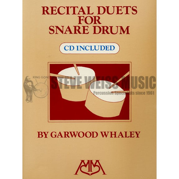 Whaley-Recital Duets for Snare Drum (w/CD)