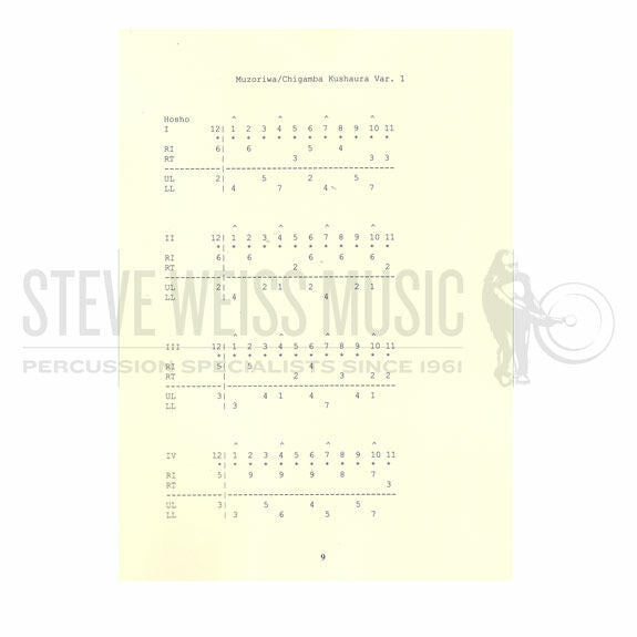 Williams-Tablature Transc. for Mbira Dzavadzimu vol. 5