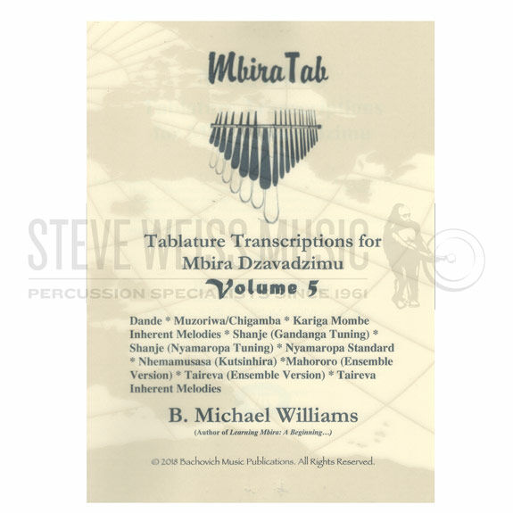Williams-Tablature Transc. for Mbira Dzavadzimu vol. 5