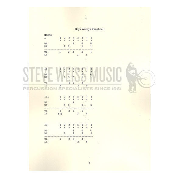 Williams-Tablature Transcription For Mbira Dzavadzimu vol. 1