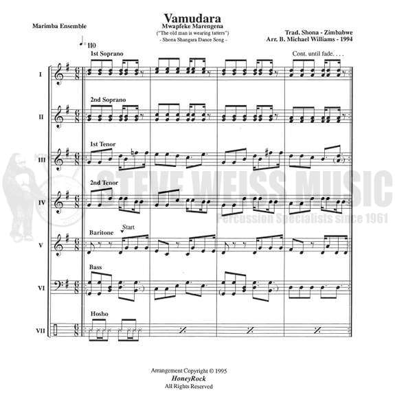 Williams-Three Shona Songs(7S)-3M/P