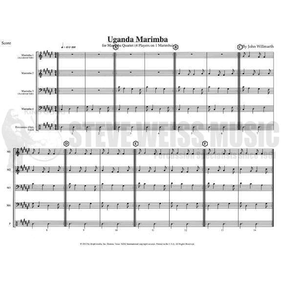 Willmarth-Uganda Marimba (SP)-M (4 players)/P