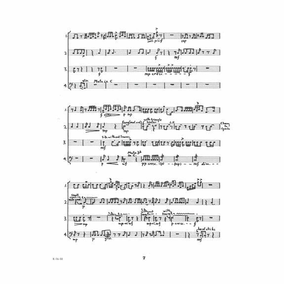 Wuorinen-Prelude and Fugue for Four Percussions (SP)-3T/P