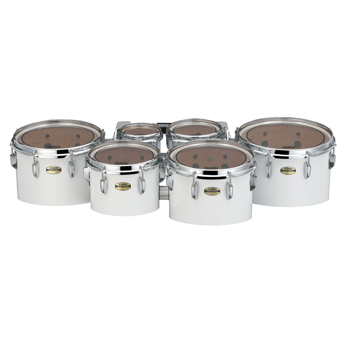 Yamaha 8400 Field-Corps Small Quint Marching Tenor Set - White 6-8-10-12-13-MTD-68023W-front