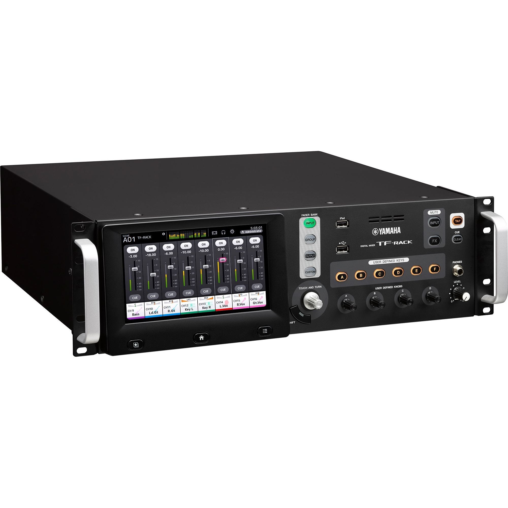 Yamaha Digital Mixer TF-Rack Angled
