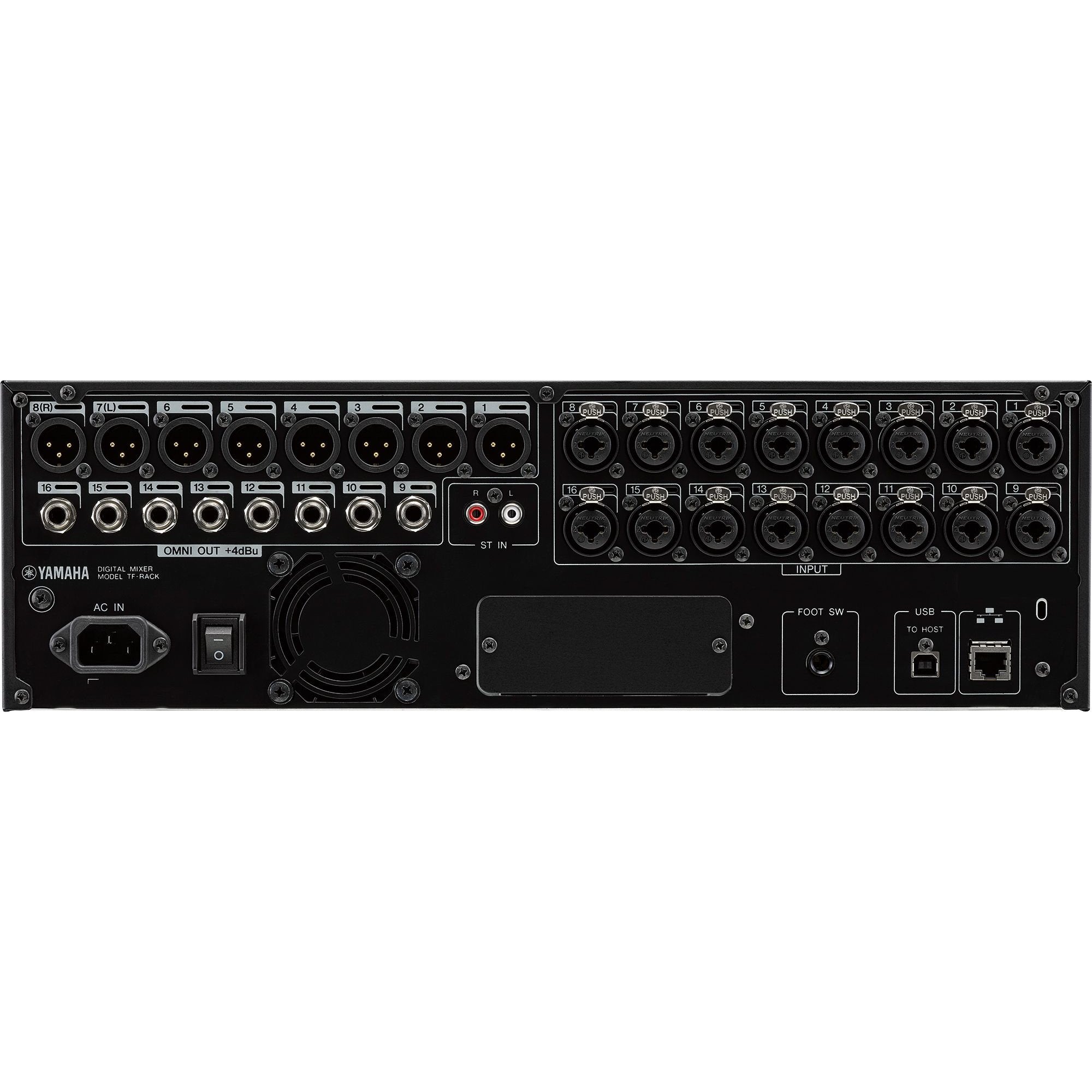 Yamaha Digital Mixer TF-Rack Rear Panel