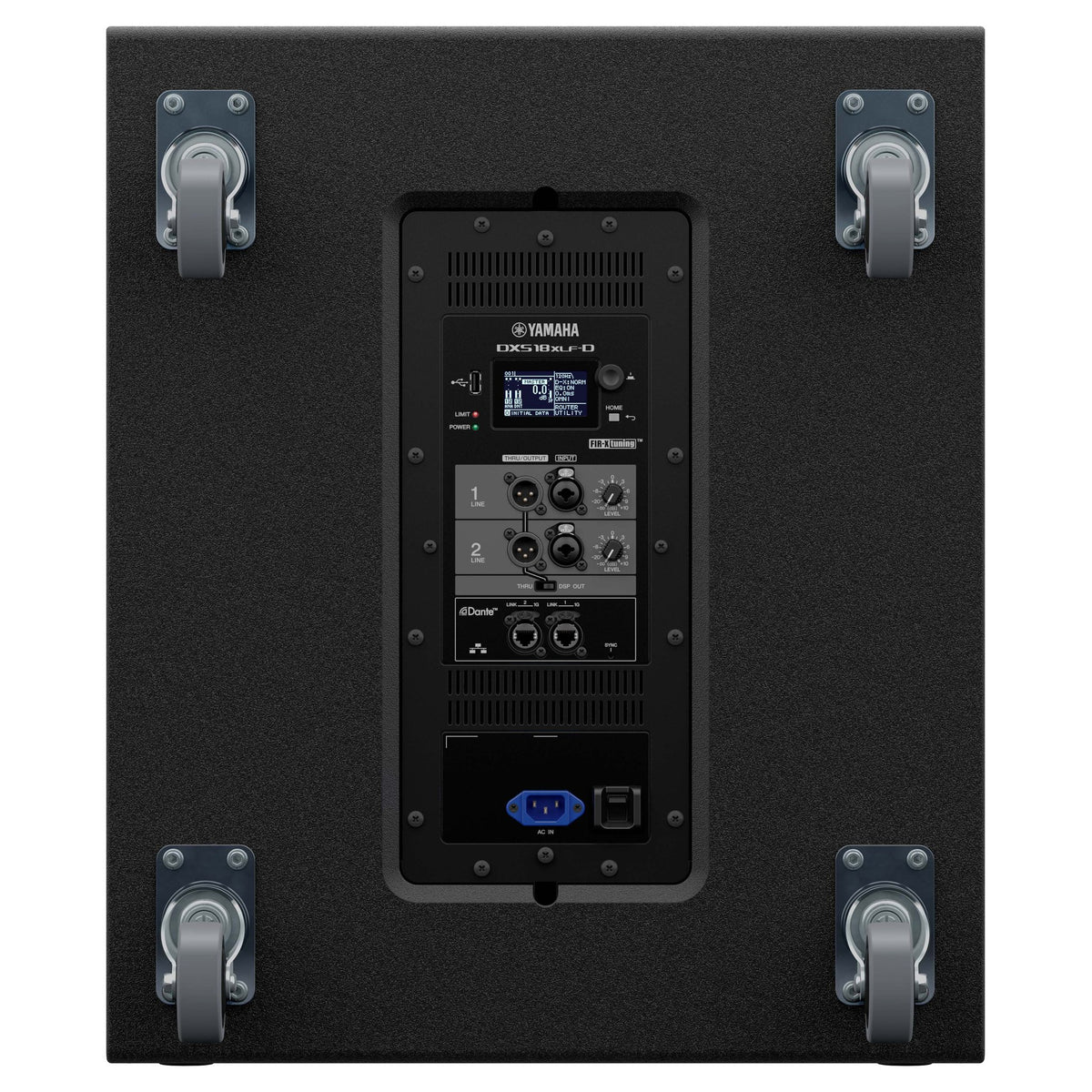 Yamaha dxs18xlf-d rear panel with spw-1
