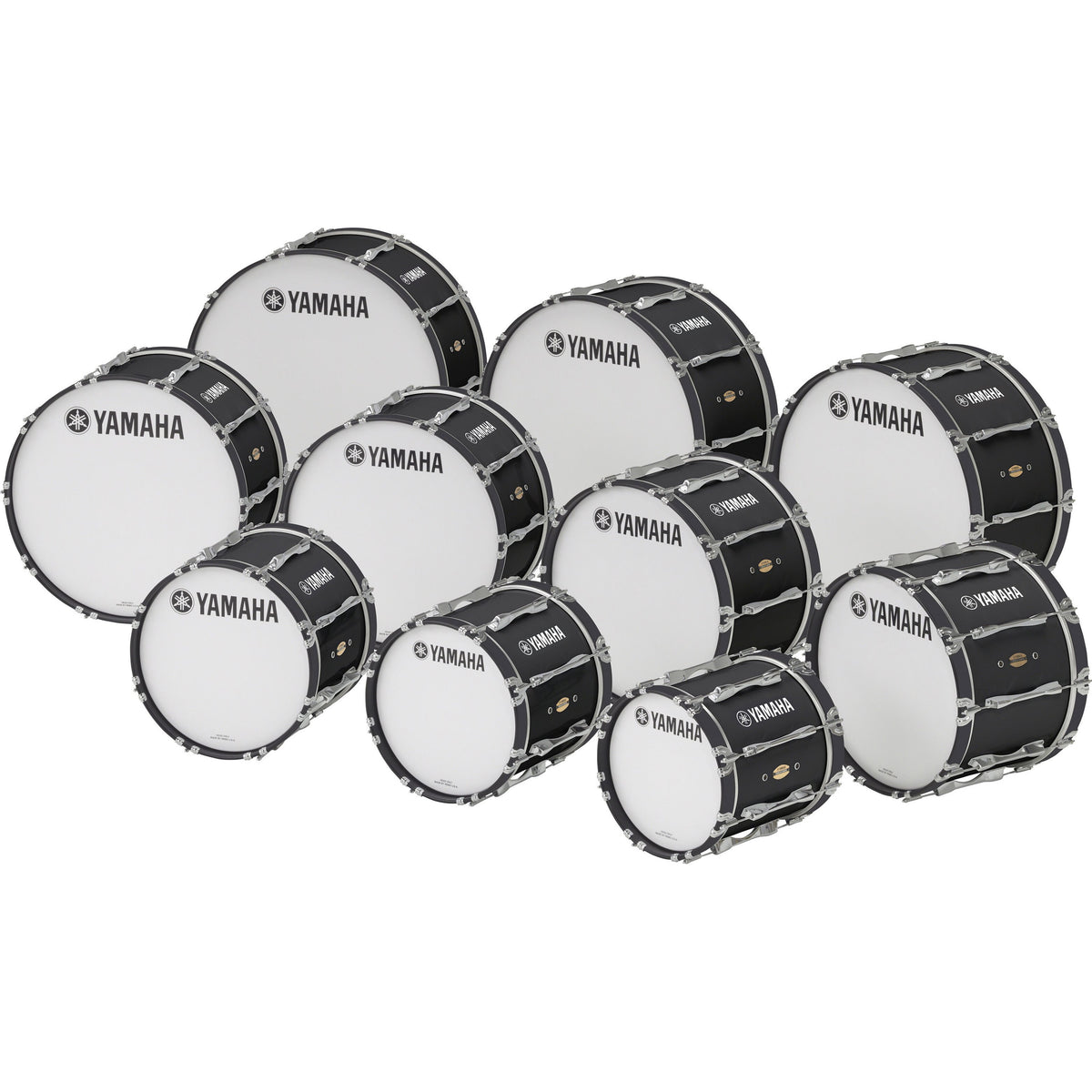 Yamaha Field-Corps Marching Bass Drum - 24" - Black Forest