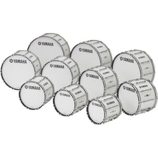 Yamaha Field-Corps Marching Bass Drum - 30" - White