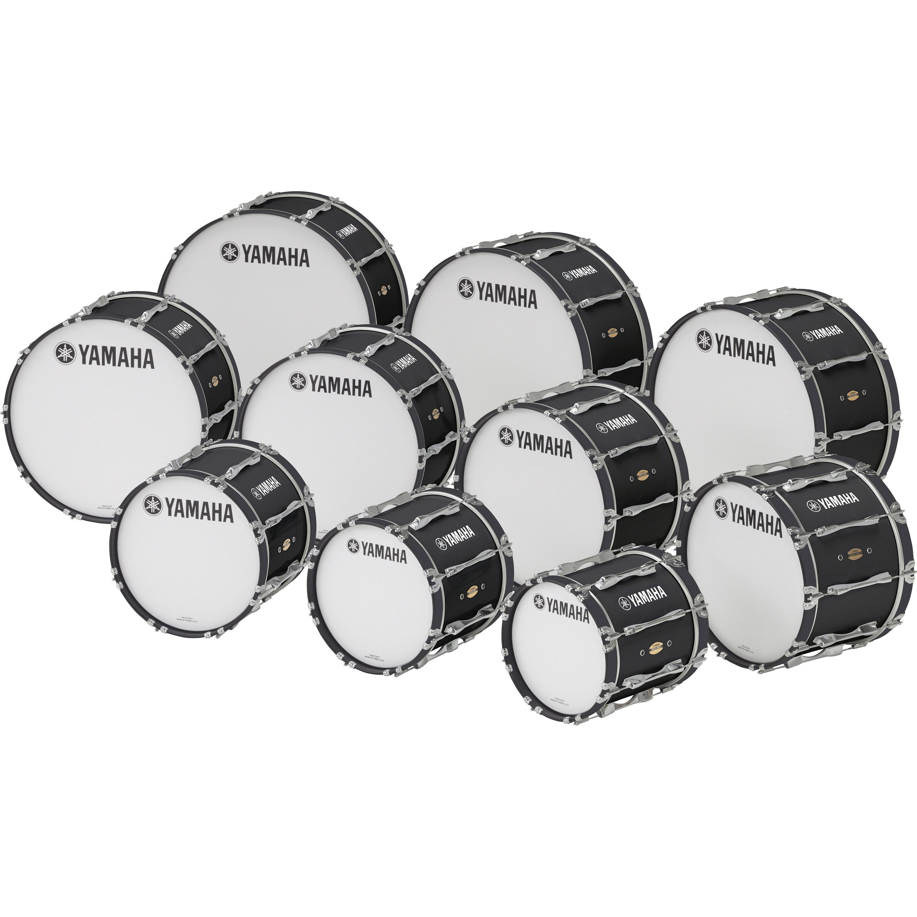 Yamaha Field-Corps Marching Bass Drum - 32" - Black Forest