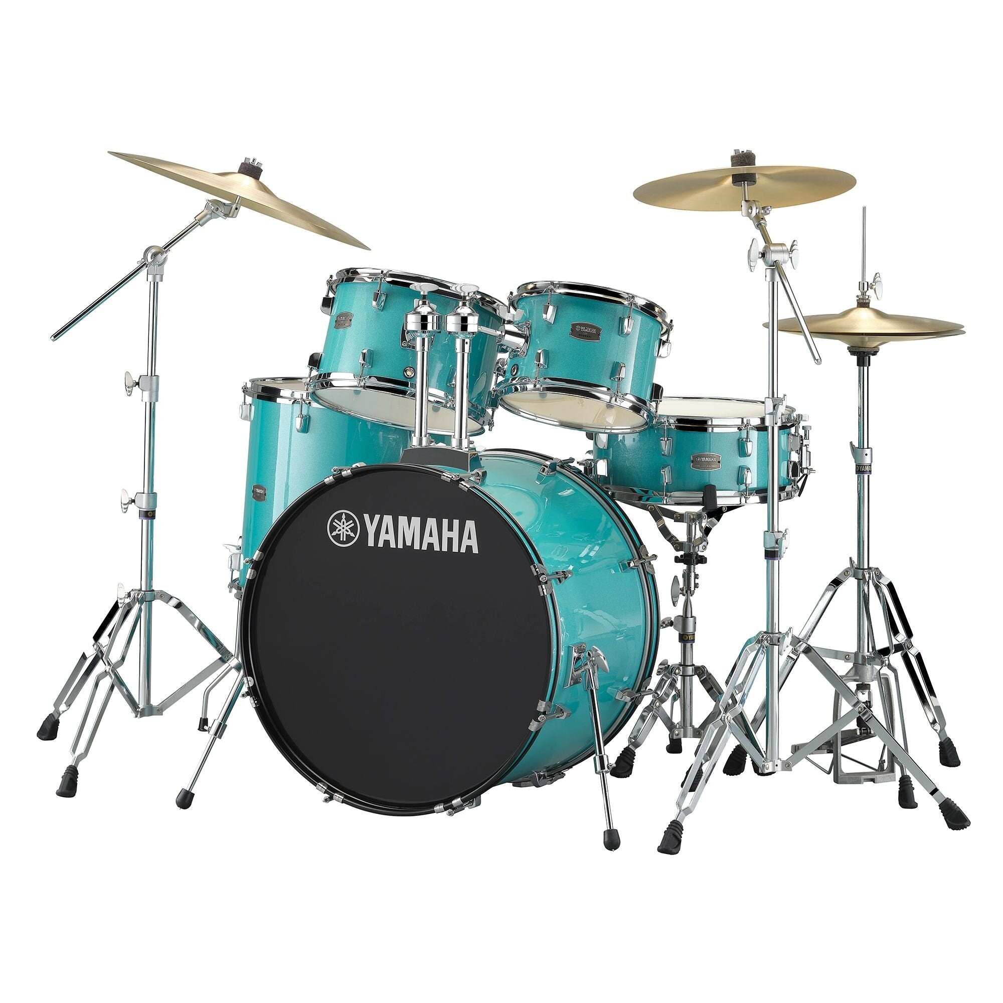 Yamaha Rydeen 5-piece Drum Set with Hardware - 22" Bass Drum - Turquoise Glitter