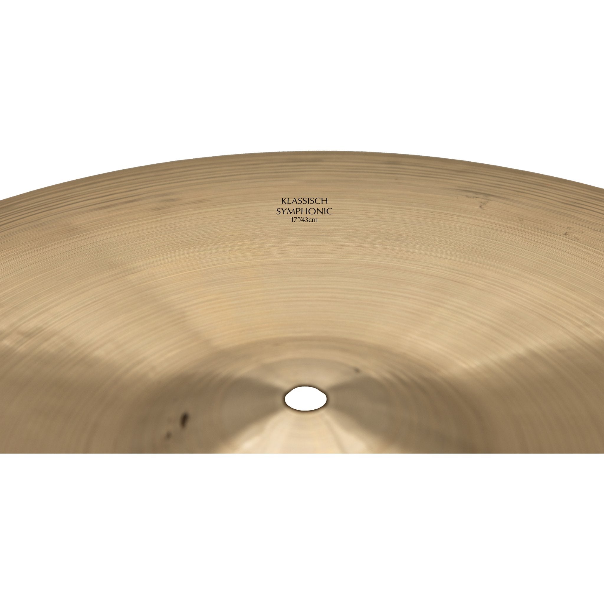 Zildjian 17 K Klassisch Symphonic Suspended Cymbal Bell and Logo