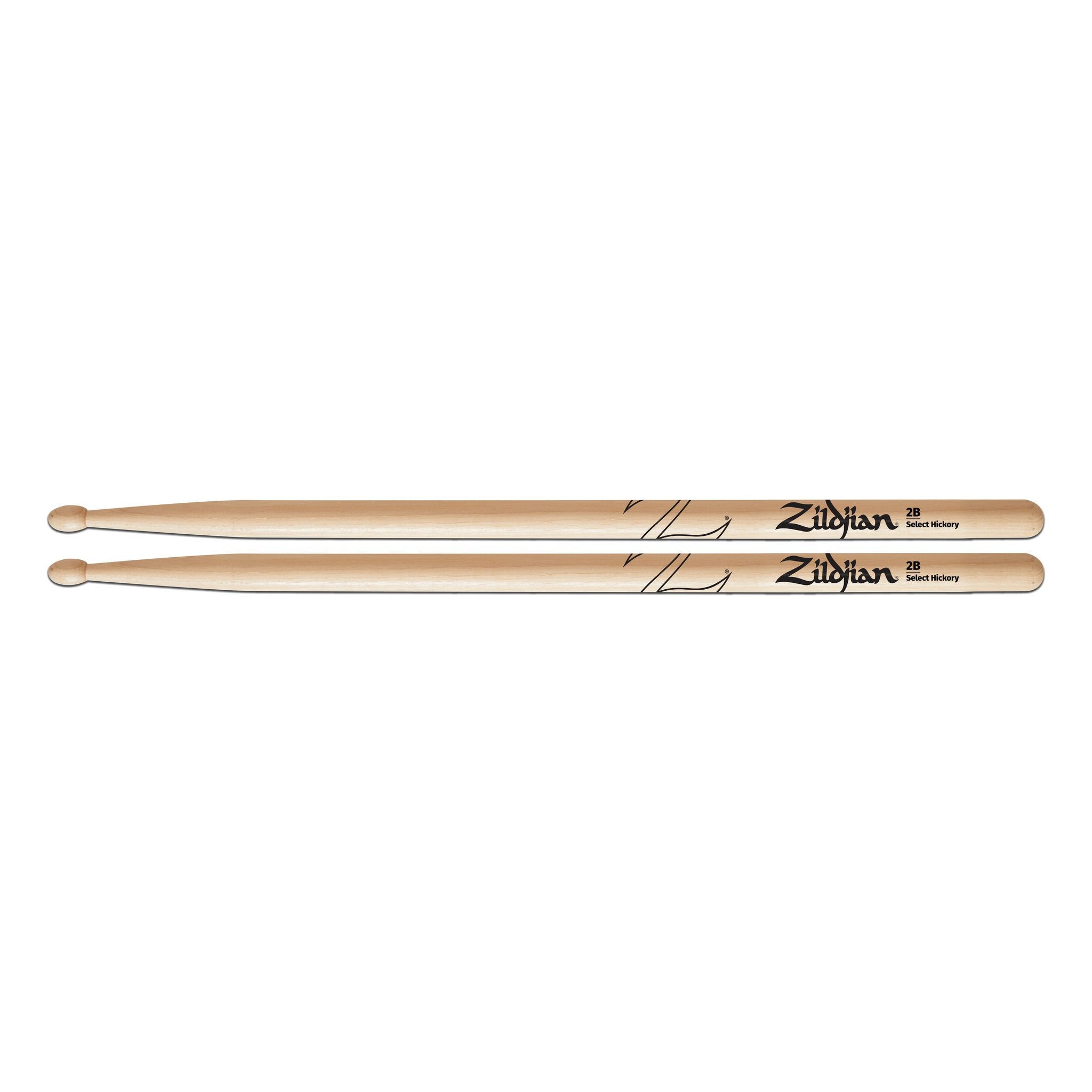 Zildjian 2b Wood Tip Natural Finish Drumsticks z2b