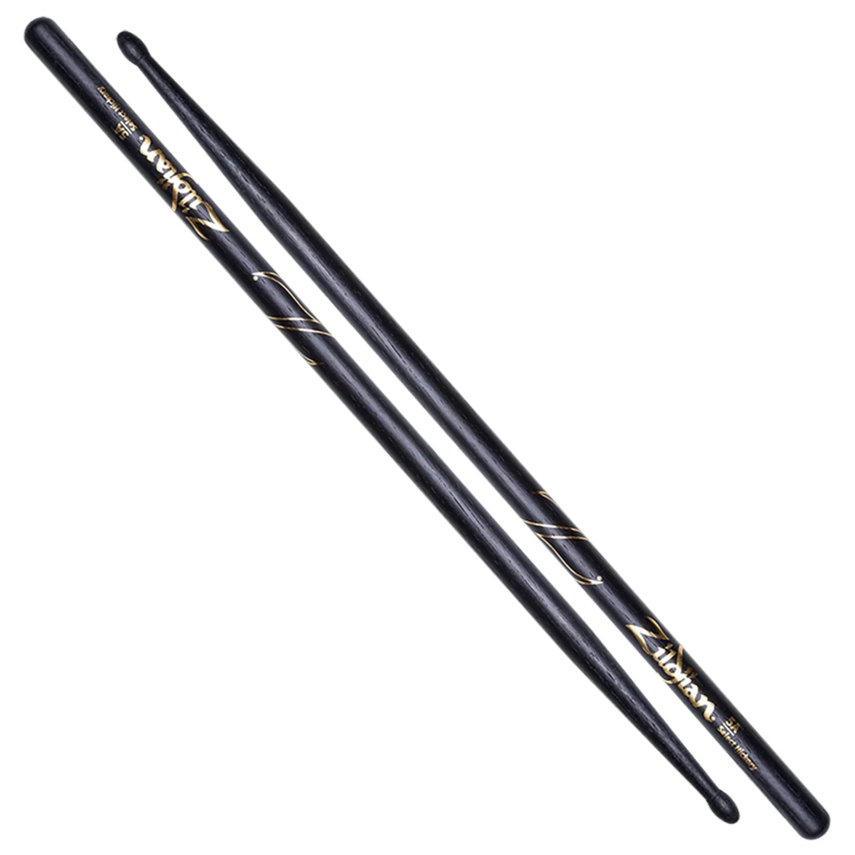Zildjian 5a black finish wood tip drumsticks z5ab