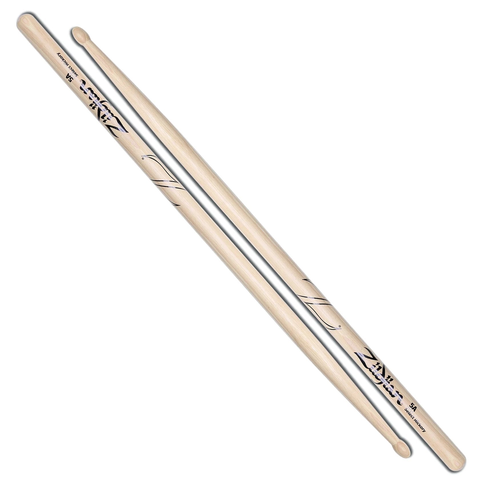 Zildjian 5A Natural Finish Wood Tip Drumsticks Z5a