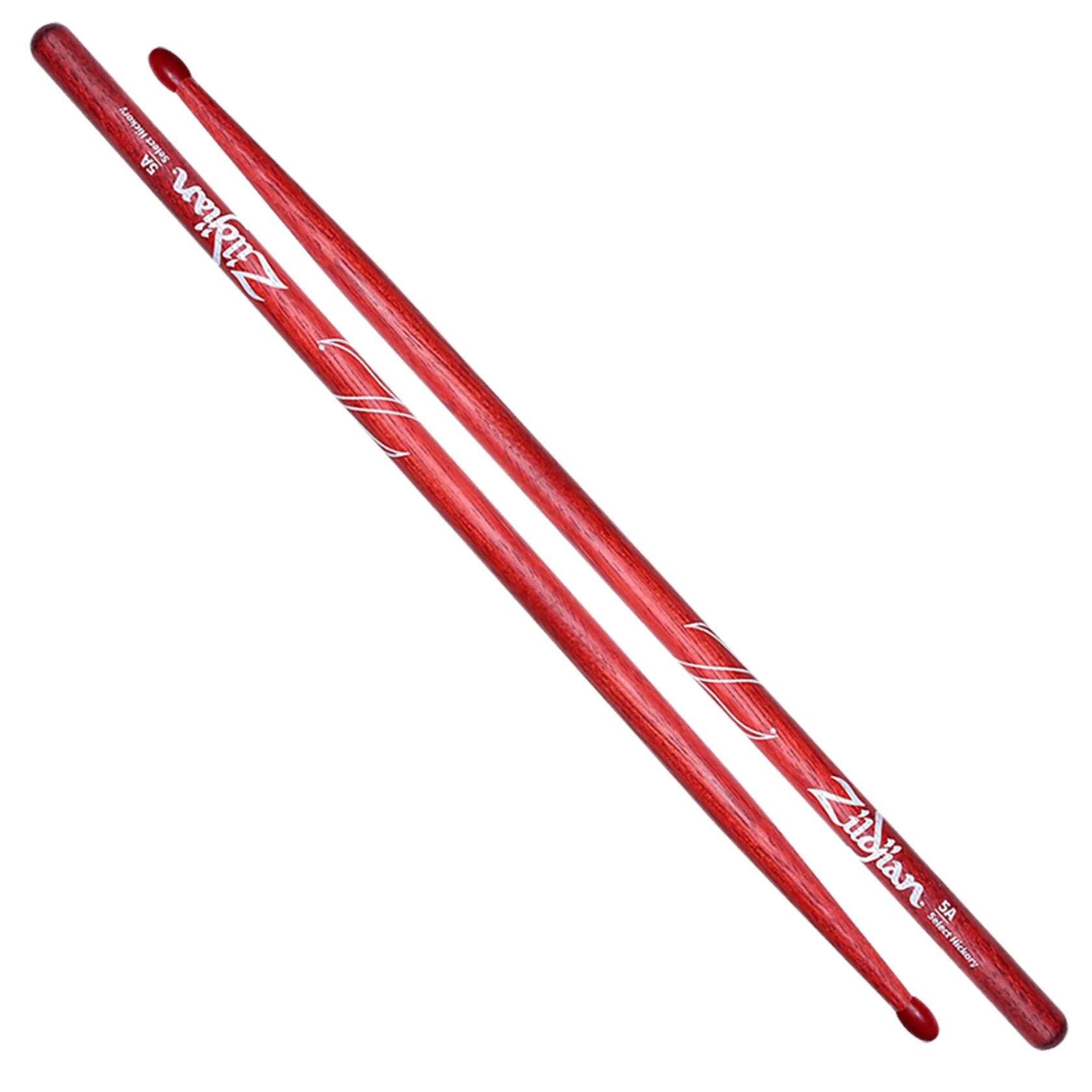 Zildjian 5a red nylon tip drumsticks z5anr