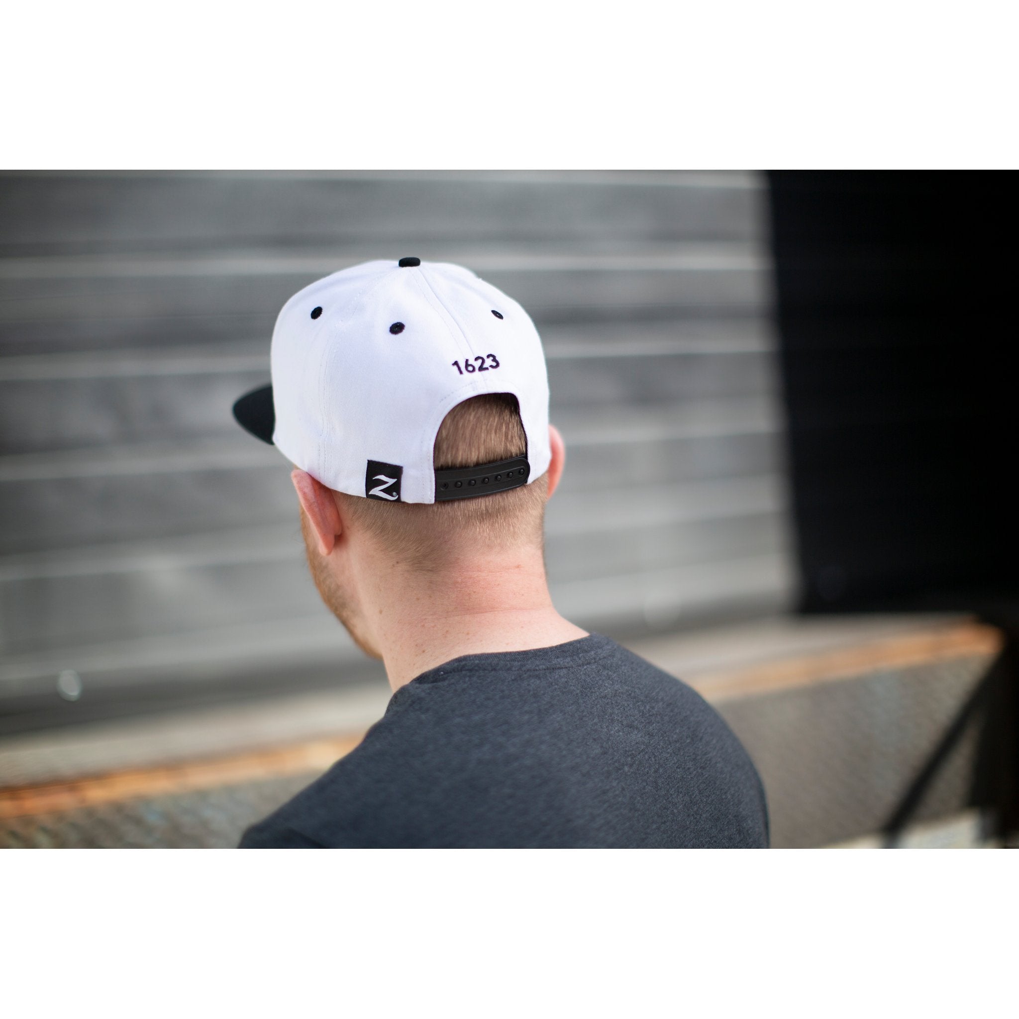 Zildjian 6 Panel Snapback Hat - White - Image 5