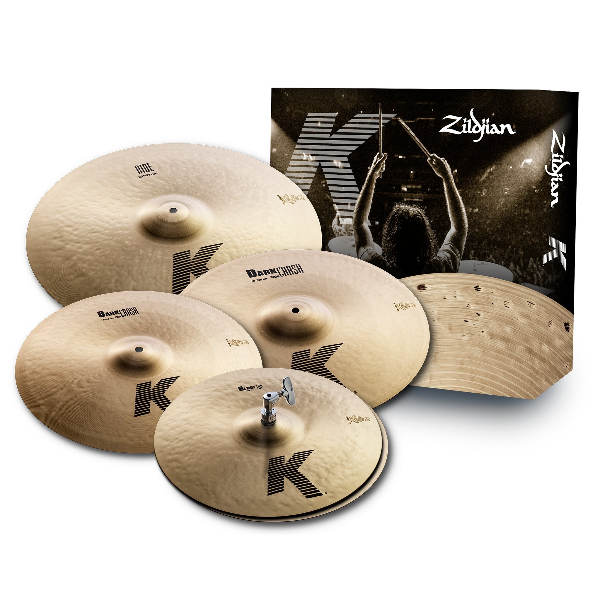 Zildjian K Cymbal Pack Free 18" Dark Thin Crash K0800