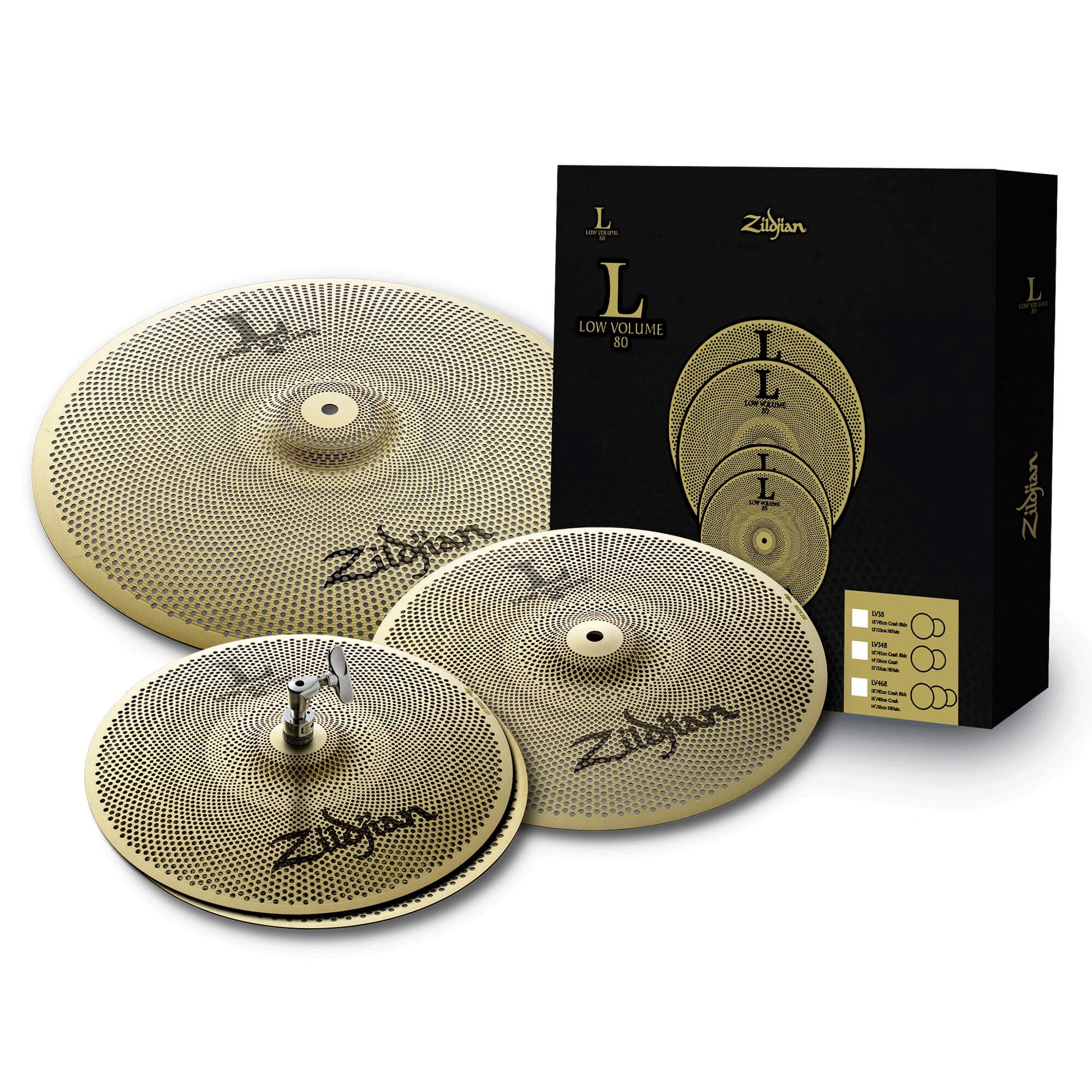 Zildjian L80 Low Volume Cymbal Set - LV348 | Steve Weiss Music
