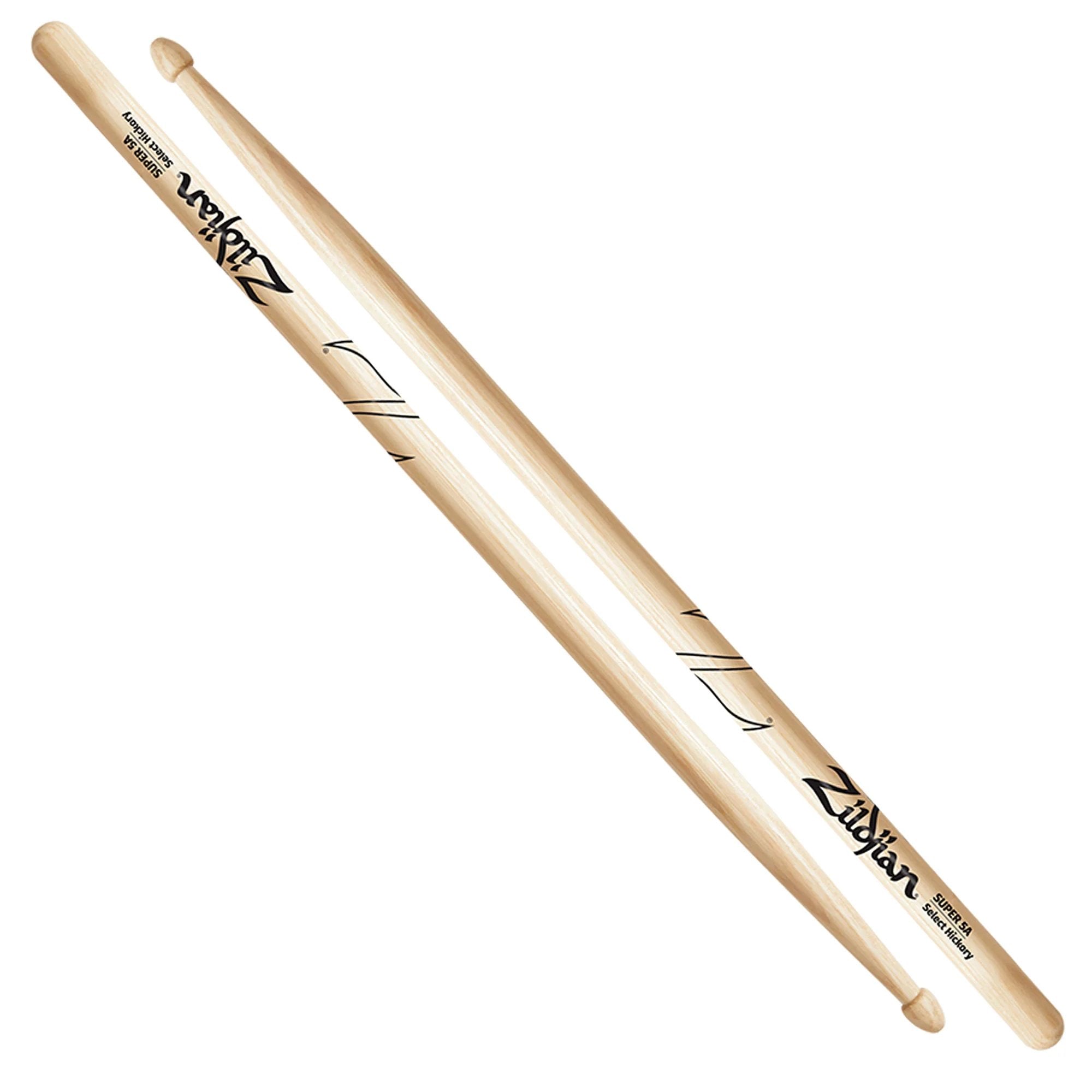 Zildjian Super 5a Wood Tip Natural Drumsticks zs5a