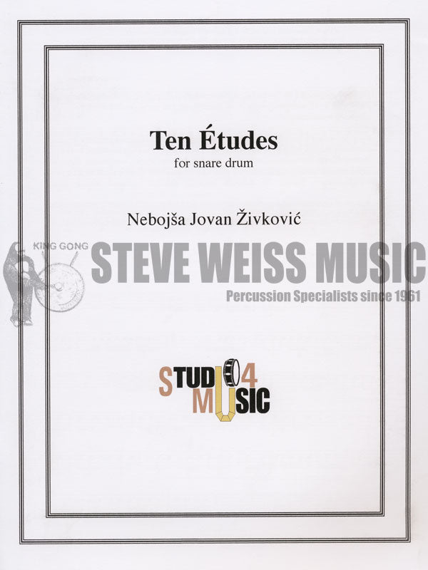 Zivkovic-10 Etudes for Snare Drum