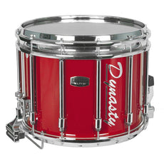 14" Dynasty DFZ Marching Snare Drum - Red w/ Aluminum Polished Hardware MS-Z14WA-R